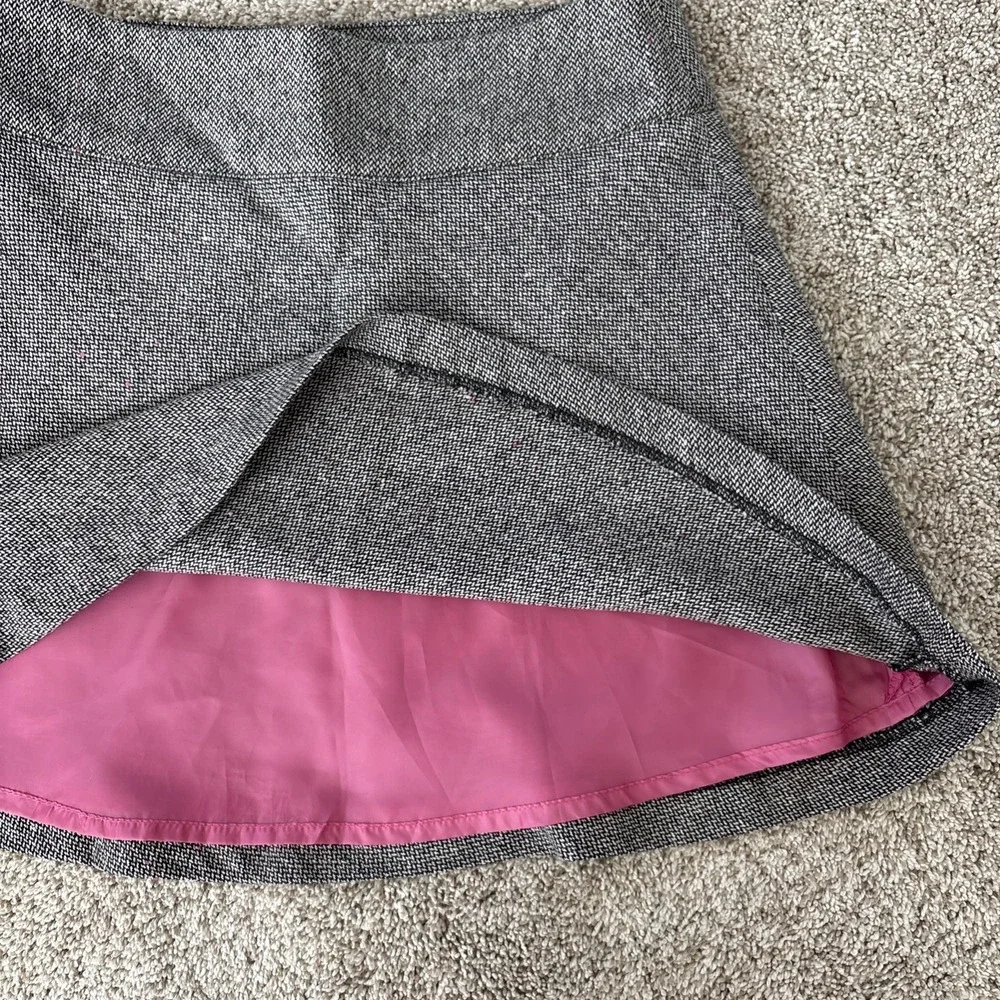 GAP Wool Blend Tweed Womens Size 2 Mini Skirt Black Pink Speckled‎ Y2K Vtg